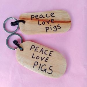 "Peace Love Pigs" - Key Ring