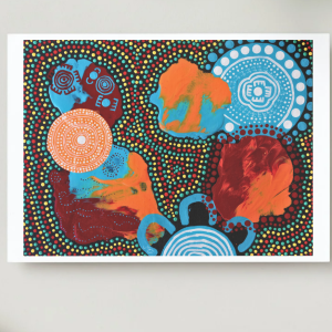 "We are the Wind, Water & Earth" - Piggy Art Postcard