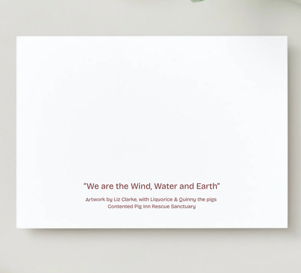 "We are the Wind, Water & Earth" - Piggy Art Postcard - Image 2